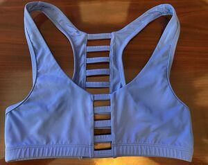 Victoria Secret Pink Racerback sports bra ultimate unlined cut out, Blue, Small